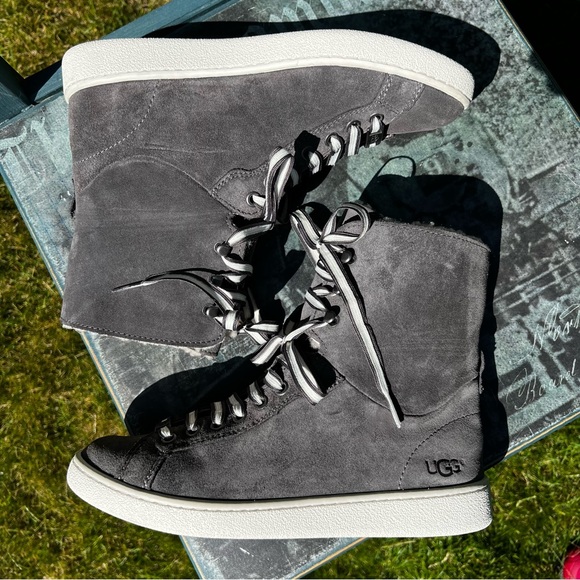 💯UGG STARLYN CHARCOAL SNEAKERS - WOMEN'S - Picture 5 of 15